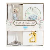 21st Birthday Champaign Glass Coaster & Keyring Me to You Bear Gift Set Extra Image 2 Preview